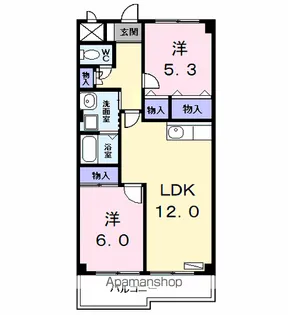 エスポワール萱津【2階】の間取り