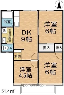 アーバンのぐちB【201号室】の間取り