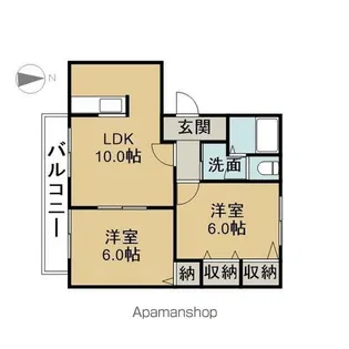 ディアメゾン【201号室】の間取り