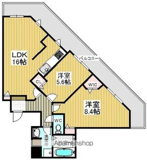 ローレルコート北野田【19階】の間取り