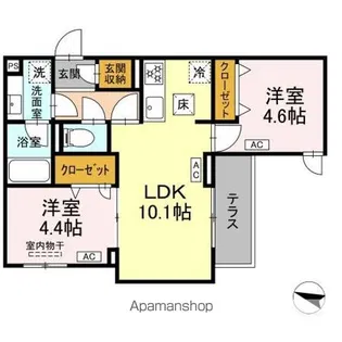 セレスティア中野鷺ノ宮【1階】の間取り