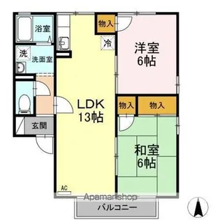 リッツハウス新堀 B棟【2階】の間取り