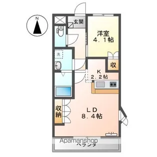 ラ・ティエラ【1階】の間取り