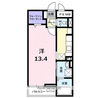 アビタシオン・ボヌール【1階】の間取り
