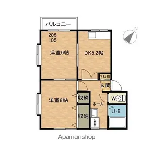 サニーハイツ Ⅲ【2階】の間取り