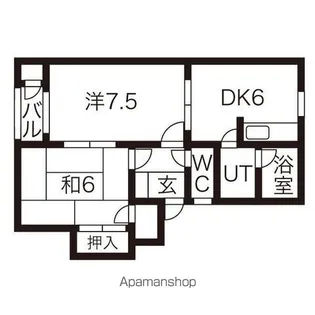 フリーデンC【101号室】の間取り