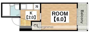 プラットホーム七道【201号室】の間取り