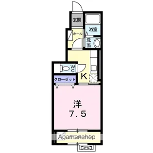 ル・クラージュ2【1階】の間取り