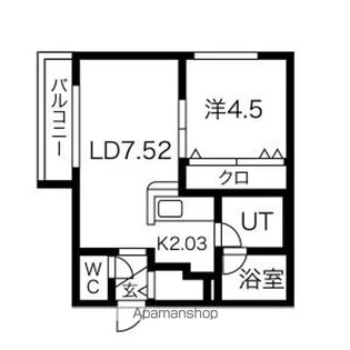 エルシエロ平岸【305号室】の間取り