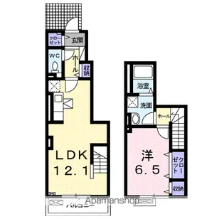 宮城県仙台市太白区袋原3丁目【アパート】の間取り