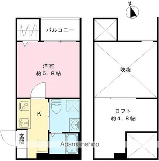 アルクス守山【101号室号室】の間取り