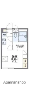レオパレスブライト ビューティ【1階】の間取り