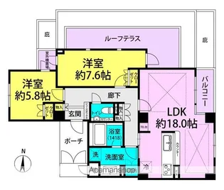 ローレルコート塚口町【408号室】の間取り