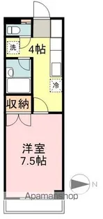 コーポラス駒の湯【3階】の間取り