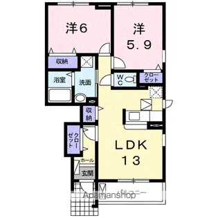 MULBERRY COURT【1階】の間取り