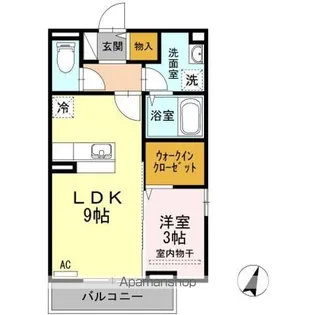 サニープレイス【3階】の間取り