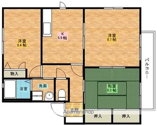 リバーサイド忠岡【2階】の間取り