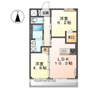 Sーユニヴァリ しんきょう【1階】の間取り