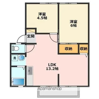 サンビレッジ築捨【1階】の間取り