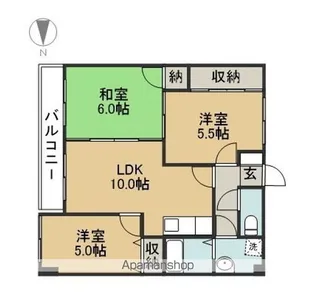パルシェ寿【2階】の間取り