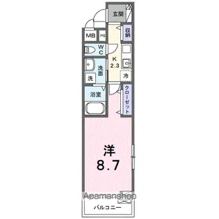 フォレスト佐貫【201号室】の間取り