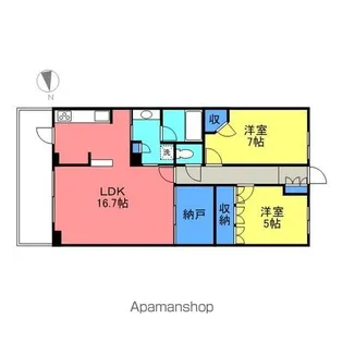 ネバーランド熊谷【806号室】の間取り