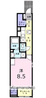 オラ長田町B【1階】の間取り