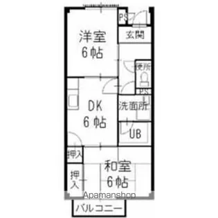 2DKの間取り画像