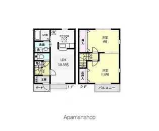 ESPOIR II【101号室】の間取り