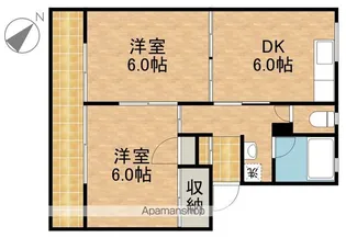 サンライズコーポ【2階】の間取り