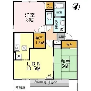 アメニティ殿山 A棟【1階】の間取り