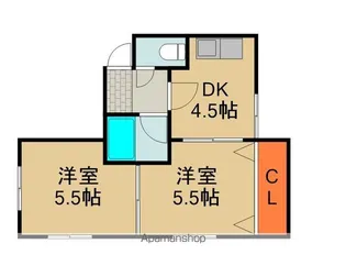 エクセレント舟田【1階】の間取り