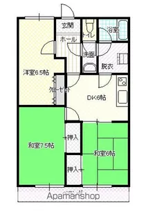 ウィスタリアハイツ【302号室】の間取り