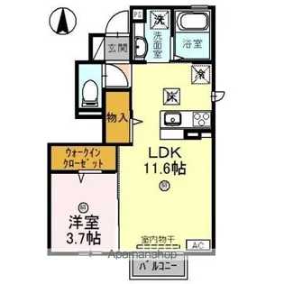 フリーデン文京【1階】の間取り