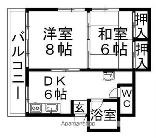 メゾン紅梅【401号室】の間取り