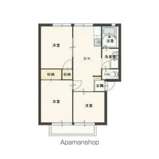 メゾンリーブルA【1階】の間取り