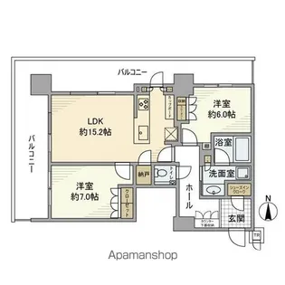 タワー・ザ・ファースト名古屋伏見【401号室】の間取り