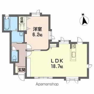 カーサドマーニ【1階】の間取り