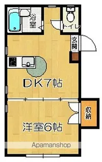 ビラ中倉【101号室】の間取り