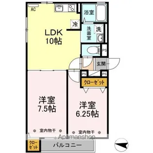 ルミエール A【1階】の間取り