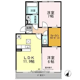 シナモンリッジ南Ⅱ【1階】の間取り