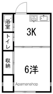コーポトーメン【202号室】の間取り