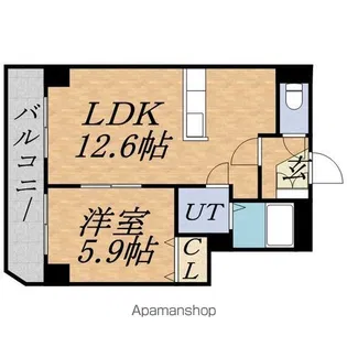 リュミエール北3条【9階】の間取り