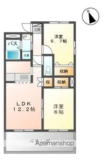 グランヒルⅡ【3階】の間取り