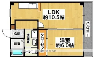 1LDKの間取り画像