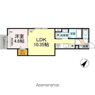 グラナーデ新宿【1階】の間取り