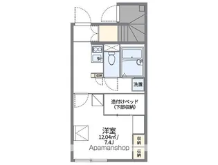 レオパレス植大【104号室】の間取り