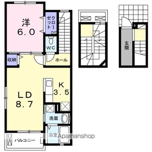 ベル ミラージュ【305号室】の間取り
