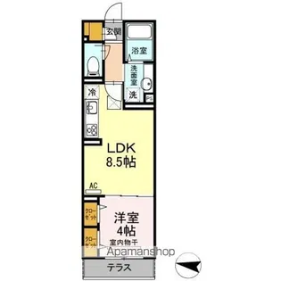 フォートエムズ【1階】の間取り