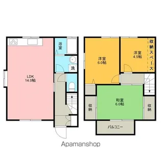 ルーミー甲府19号館【101号室】の間取り